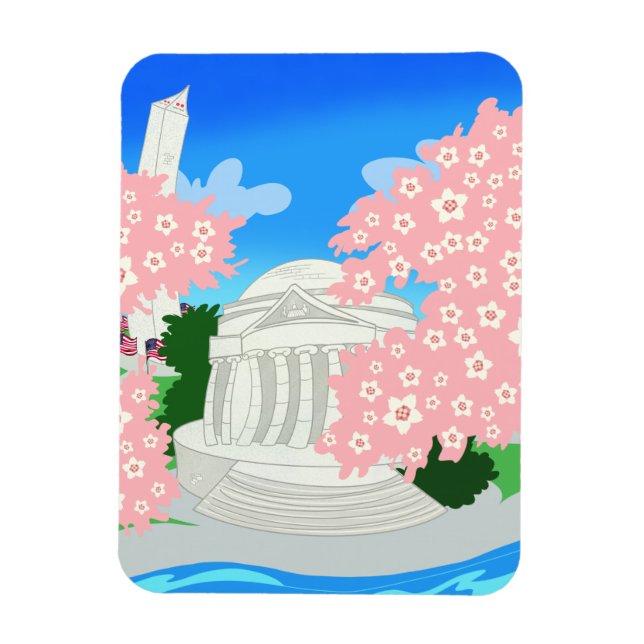 Blommarna Magnet Washington DC Cherry (Vertikal)