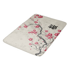 Blommarna Oriental Stil Sakura Cherry Art Badrumsmatta