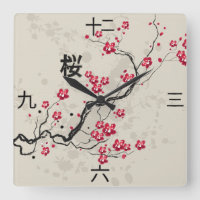 Blommarna Oriental Stil Sakura Cherry Art