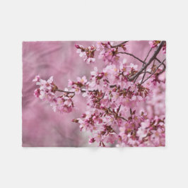 Blommarna Pastel Rosa Lagrar Fleecefilt