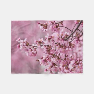 Blommarna Pastel Rosa Lagrar Fleecefilt