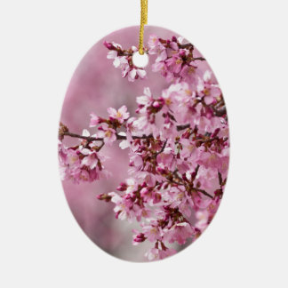 Blommarna Pastel Rosa Lagrar Julgransprydnad Keramik