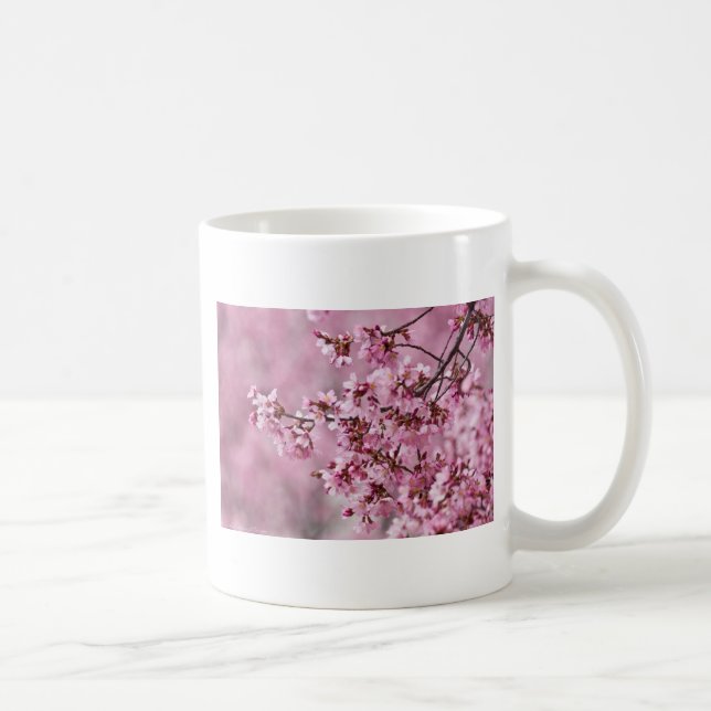 Blommarna Pastel Rosa Lagrar Kaffemugg (Höger)