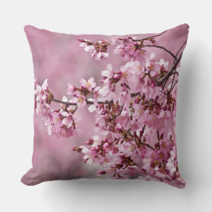 Blommarna Pastel Rosa Lagrar Kudde
