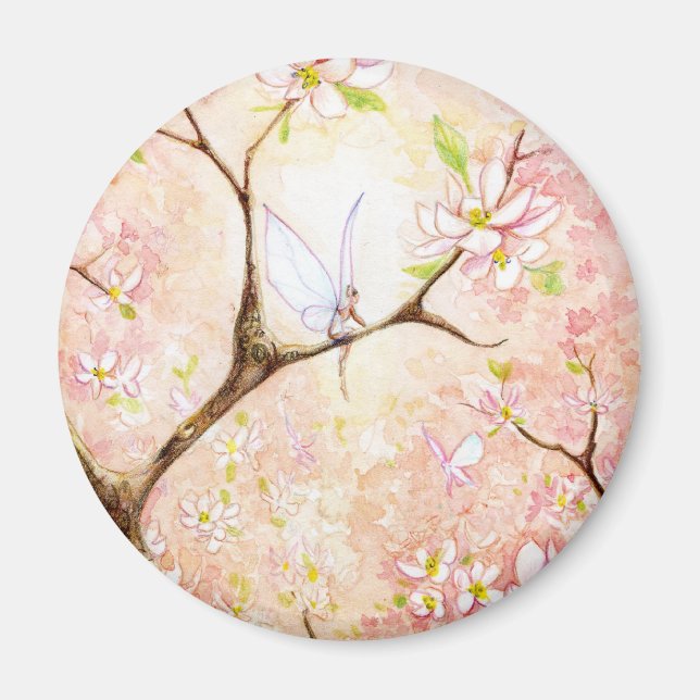 Blommarna rosa View Magnet (Framsidan)