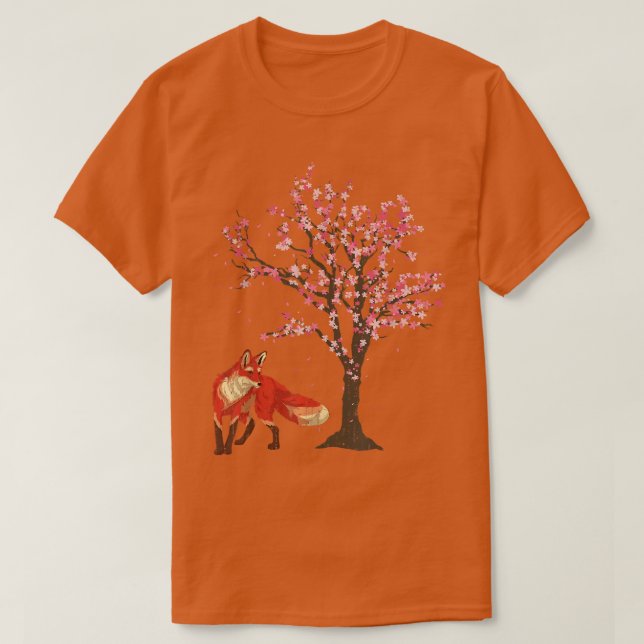 Blommarna Sakura Cherry för Älskare naturskog Anim T Shirt (Design framsida)