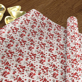 Blommarna Sakura Träd och draken Symbol Presentpapper