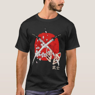 Blommarna Samurai Katana Swo T Shirt