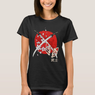 Blommarna Samurai Katana Swo T Shirt