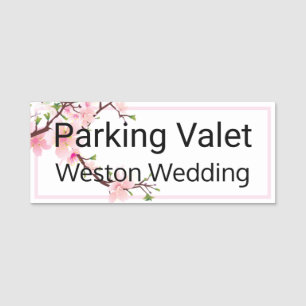 Blommarna Valet Bröllop Cherry Magnetic Back Namnbricka