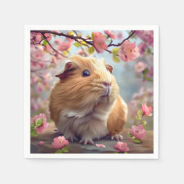 Blommarna Vår i Guinea Gris Amidst Pappersservett