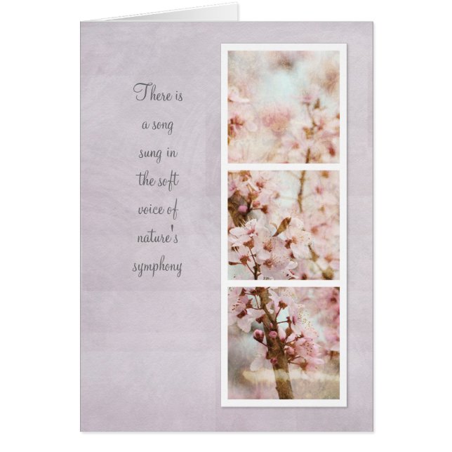 Blommarna Vår Romantik Cherry Hälsningskort (Framsidan)