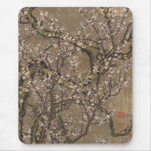 Blommarna White Plum och Måne av Ito Jakuchu Musmatta
