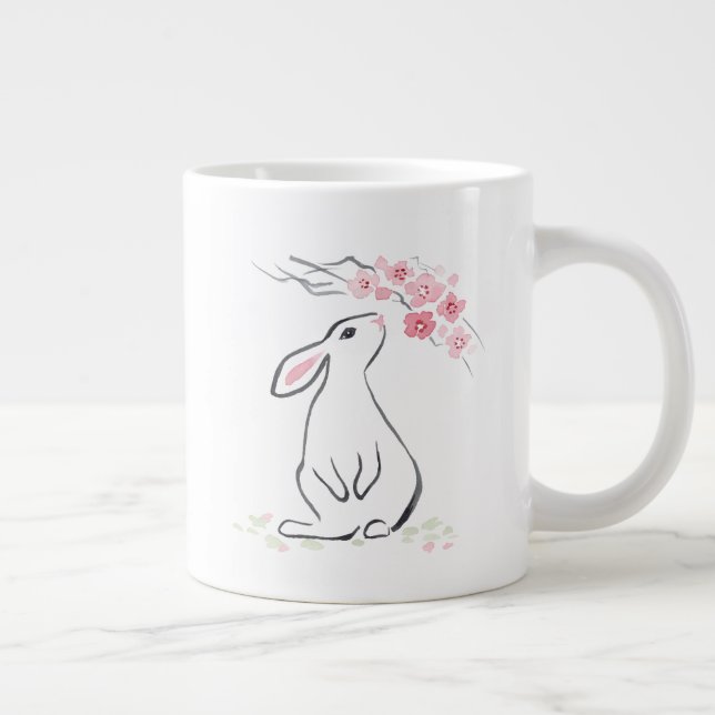 Blommarna White Rabbit och Sakura Jumbo Mugg (Höger)
