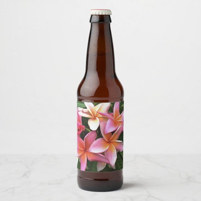 Blommarnas andedräkt Blek Rosa Frangipani Ölflaska Etikett (Framsida)