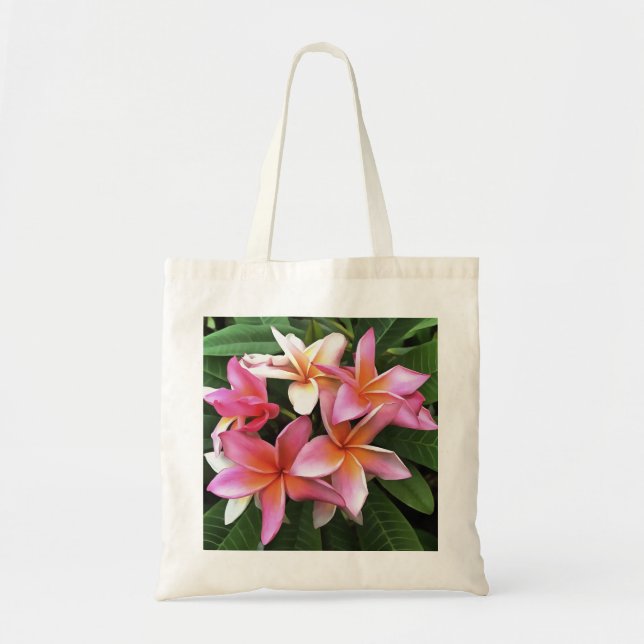 Blommarnas andedräkt Blek Rosa Frangipani Tygkasse (Framsidan)