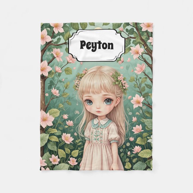 Blommarnas Embrace-Personlig Fleecefilt (Framsidan)