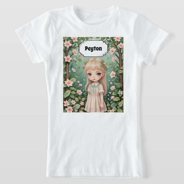 Blommarnas Embrace-Personlig T Shirt (Laydown)