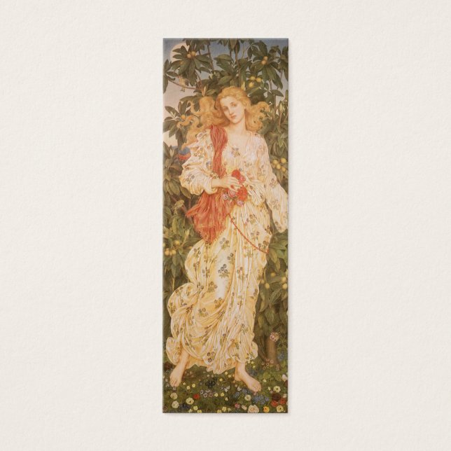 Blommarnas och blommornas gudinna, Flora av Morgan Litet Visitkort (Framsidan)