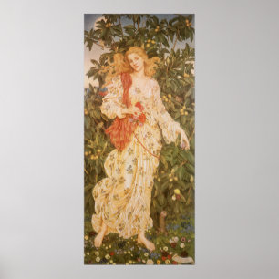 Blommarnas och blommornas gudinna, Flora av Morgan Poster