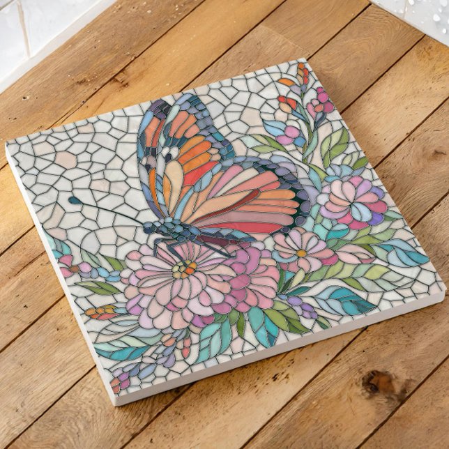 Blommarnas viskare - Mosaic Art Kakelplatta (Skapare uppladdad)