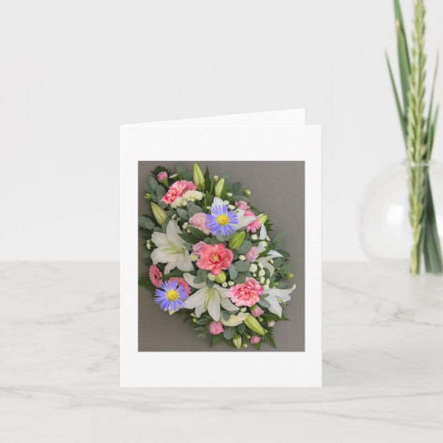 Blommarrangemang Tacksamhetskort Kort (Framsida)