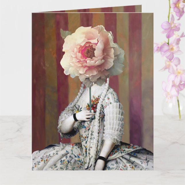 Blommask På och Av Diva Kort (Orkide)