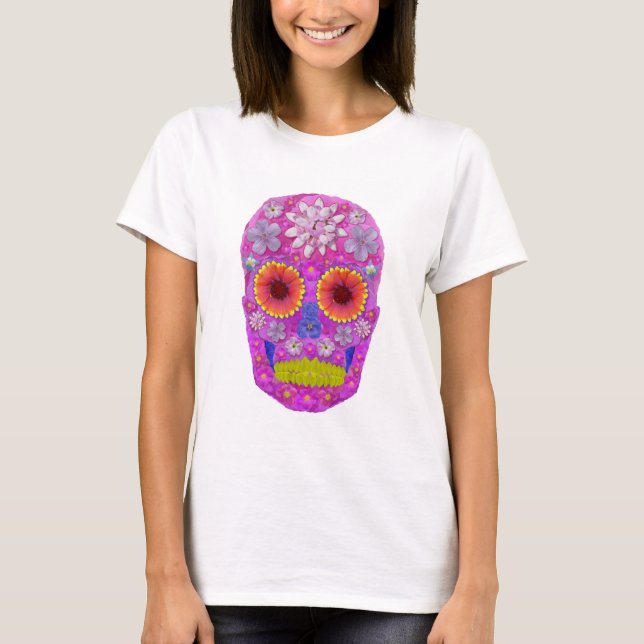 Blommaskalle 2 t shirt (Framsida)