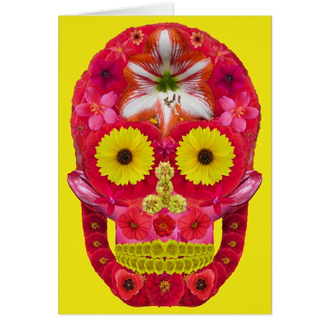 Blommaskalle 6 hälsningskort (Framsidan)