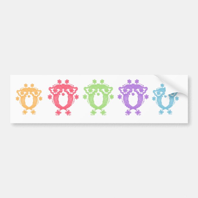 Blommauggla klistermärke (Framsidan)