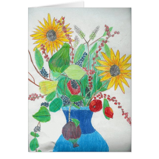 Blommavas av Lauren Hälsningskort (Framsidan)