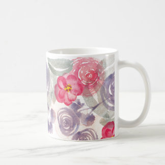 Blommavattenfärgmugg Kaffemugg