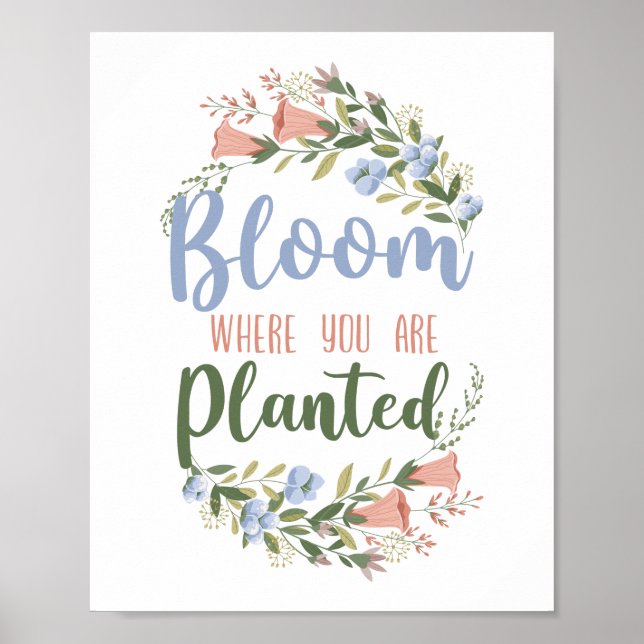 Blommblomma där du är planerad med Bouquet Poster (Framsidan)