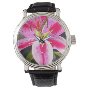 Blommblomma i shock rosa, blomkål armbandsur