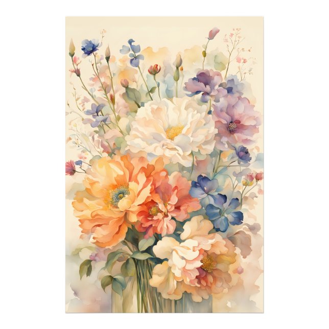 Blommblommor Fototryck (Framsidan)