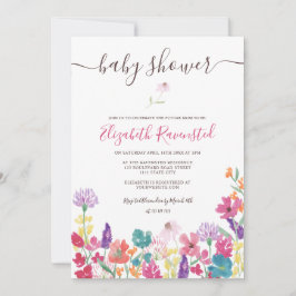 Blommdusch av sommarpressade torkade vilder inbjudningar