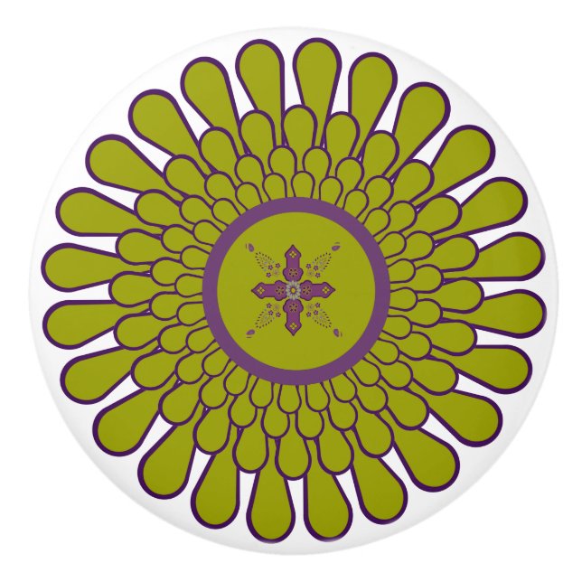 Blommedallion Moroccan Arabesque kor knop Knopp (Framsidan)