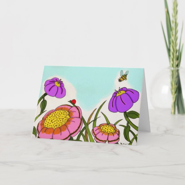 Blommedelhälsningskort Kort (Framsida)