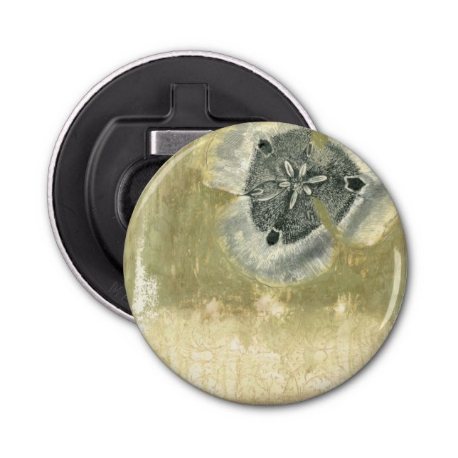 Blommhuvudets Abstrakt med glaserad Struktur Flasköppnare (Framsidan)