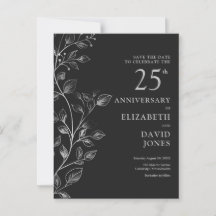Blommig 25-årsjubileum Save The Date