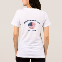Blommig 4 juli 1776 amerikansk flagga t shirt
