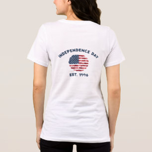 Blommig 4 juli 1776 amerikansk flagga t shirt