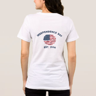 Blommig 4 juli 1776 amerikansk flagga t shirt