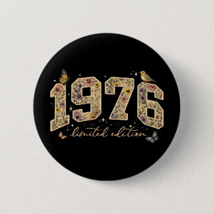 Blommig 50-årsjubileum Begränsad Upplaga 1976 Knapp