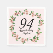 Blommig 94-årsdag Vacker rosafärgad rodnad