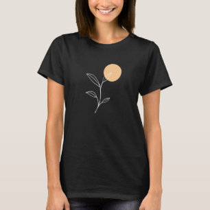 Blommig Abstrakt Boho Tropisk Minimalism Växt Natu T Shirt