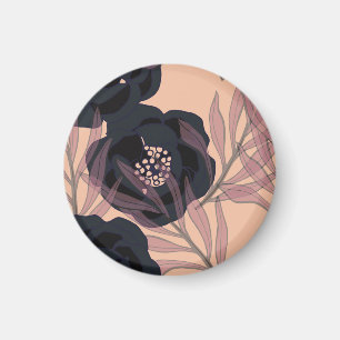 Blommig abstrakt elegans, konstnärlig bakgrund. magnet