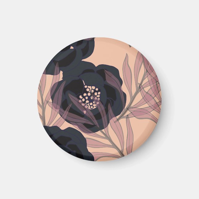 Blommig abstrakt elegans, konstnärlig bakgrund. magnet (Framsidan)