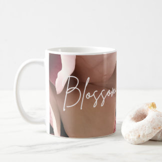Blommig akvarell botanisk kudde kaffemugg