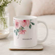 Blommig akvarell rosafärgad vacker
